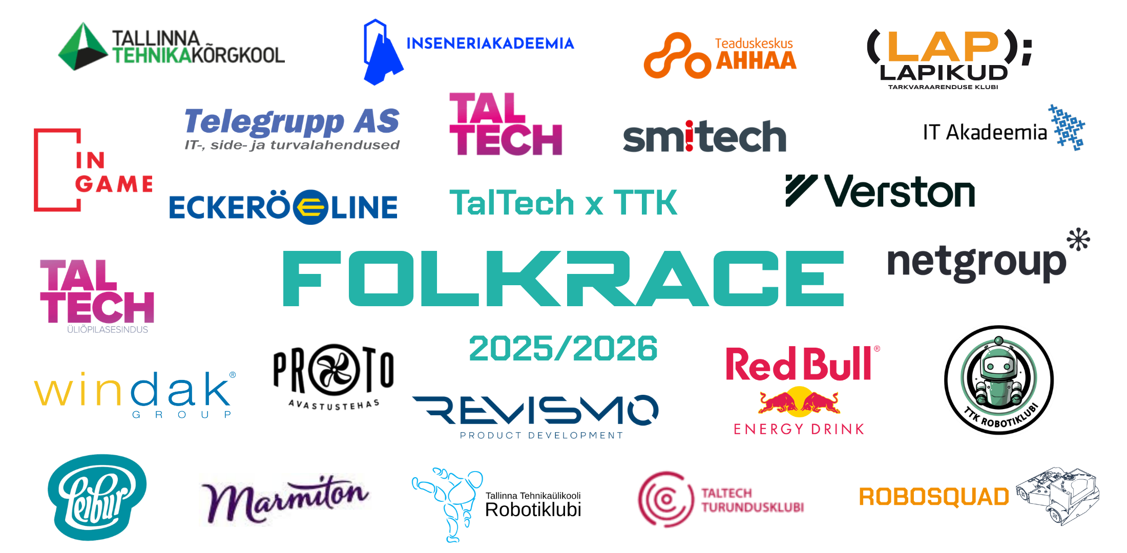 TalTech x TTK Folkrace koostööpartnerid 2025/2026